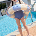 Miniatyrbillede 3 af 5: Oppustelig Pool Float Retro Stribet Badetube Poolringe Oppustelig Pool Float Svømme Ringe til Sommer Strand Pool Tilbehør