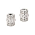 Miniatyrbillede 1 af 5: Ny 5/8\"-27 Han til 1/4\"-20 Hun og 3/8\"-16 Hun Mikrofon Skrue Adapter Dobbelt-ende Nikkel Messing Fremstillet (2 Stykker)