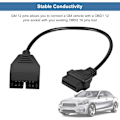 Pikkukuva 2 / 8: OBD1-sovitin, diagnostiikkakaapeli, GM OBD1 12-nastainen - OBD2 16-nastainen sovitinkaapeli, diagnostiikka OBD II -diagnostiikkatyökalun liitännän sovitinkaapeli, skannerikaapeli
