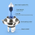 Miniatyrbild 2 av 4: H4 Halogen 55w Bilstrålkastare Hög/Låg Stråle H4 12v 60/55w P43t 9003 Super Ljus Vit 6000k Bilstrålkastarelampa Biltillbehör