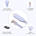 Pikkukuva 5 / 5: USB-liitäntä Type-C -konsolin konfigurointikaapeli Type-C - RJ45 -sarja reitittimen virheenetsintäkaapeli