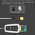 Pikkukuva 3 / 5: Usb 2.0 - Rs485 Rs422 Sarjaportin Muunninsovitin Kaapeli - Siru Windows 10 8 7