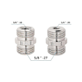 Miniatyrbillede 2 af 5: Ny 5/8\"-27 Han til 1/4\"-20 Hun og 3/8\"-16 Hun Mikrofon Skrue Adapter Dobbelt-ende Nikkel Messing Fremstillet (2 Stykker)