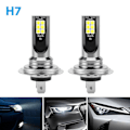 Miniatyrbillede 4 af 5: 2 stk H7 LED Forlygte Omdannelse 6w 1000lm 6000k Fejlfri Canbus Pære
