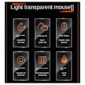 Miniatyrbillede 4 af 5: Bass Trådløs Bluetooth Mus 3-tilstands Transparent Mus 2.4g+bluetooth5.0 Til Bærbar/tablet Grøn
