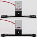 Pikkukuva 1 / 4: 2 kpl 12V 5W LED-auton paholaisen silmät ajovalot Auton muotoilu DIY jälkiasennus DRL-projektori linssilamppu Auton ulkopuolen koriste-tarvikkeet