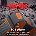 Miniatyrbilde 3 av 5: 10000mah Håndsveiv Nødradio - Solar Håndsveiv Radio Camping Gadget Overlevelsesutstyr Oransje Engelsk Versjon