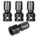 Miniatyrbild 1 av 5: 4 st Impact Adapter 1/2 Drive till 1/4 Hex Socket Adapter Snabbkoppling Chuck Konverterare för Ratsch