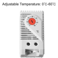 Miniatyrbilde 3 av 4: Mekanisk termostat, Kto011 0-60 Celsius justerbar kompakt normalt lukket (c) temperaturregulator
