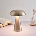 Miniatyrbild 1 av 2: Svamplampa LED-bordslampa ljus lyxhotell café utomhus bordslampa sänglampa USB laddningsnattlampa silver
