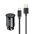 Miniatyrbild 1 av 5: Snabbladdare för bil 20w Pd Typ-c + Qc 3.0 Typ-a Billaddare med Cl-110t Datakabel
