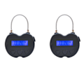 Miniatyrbillede 1 af 5: 2x Smart Time Lock LCD Display Tidlås USB Genopladelig Midlertidig Timer Hængeslås Rejse Elektronisk