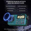 Pikkukuva 4 / 5: AM/FM-radio, Bluetooth-taskuradio bassokaiutin, tukee Micro-SD-korttia ja tallennusta, pitkä akun kesto