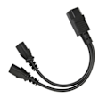Pikkukuva 5 / 5: IEC320 C14 - 2 x C13 Naaras Y-tyypin Virtajohto 1 Sisään 2 Ulos 2500W 10A 250V LCD-näytön Virtajohdon Jatkojohto