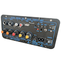 Miniatyrbillede 1 af 5: 200w Digital Bluetooth Stereo Forstaerker Plade Subwoofer Mikrofon Karaoke Forstaerker Til 8-12 Tommer