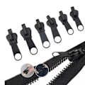 Miniatyrbillede 4 af 5: 6-pak Speed ​​Zipper Universal Quick Repair Lynlås Reparationssæt Sort One Size