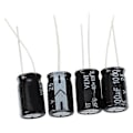 Miniatyrbillede 2 af 3: 20 stk 1000uf 25v 105c Elektrolytiske Kondensatorer Sort 10x17mm
