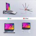Miniatyrbillede 3 af 5: Laptop Stativ Til Skrivebord, Soqool Computer Stativ Forhøjelse Til Skrivebord, Ventileret Ergonomisk Aluminium Notebook Stativ Kompatibel Med Macbook Air Pro Dell Xps Hp 1