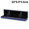 LX-22*5.5*3.5cm lång kedjebox - blå LED-ljuslåda
