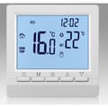 Gaspanne-termostat – 1,5V temperaturregulator – Batteridriven – Veckoprogrammerbar – Bakgrundsbelyst display