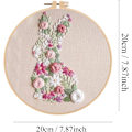 Miniatyrbild 2 av 5: Bunny in Bloom Påskbroderikit, 2024 Nya Påskkanin i Blom Broderikit för Nybörjare, DIY Hand Broderad Påsk Korsstygn Stjärna