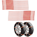Miniatyrbild 3 av 5: 20 stycken bilkedjor, universella däckkedjor halkfria bilkedjor plastkedjor för bilar med däckbredd