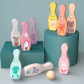 Miniatyrbild 5 av 5: Barnens Bowling Leksaker, Trä Bowling Set, Barnleksaker, Bowlingspel, Bowling Leksaksset