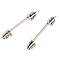 Miniatyrbillede 4 af 4: 2 stk. Charms Multicolor Engelvinger Skjold Lige Barbell Brystvorte Ring