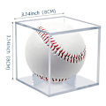 Miniatyrbillede 3 af 5: 4 stk. Baseball Display Case, UV-bestandig Akryl Displaybokse, Klar Display Case til Baseball Bold