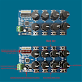 Miniatyrbillede 5 af 5: 8CH Rotationsknap Servo Driver 8 Kanals/Vejs Styringskort Overstrømsbeskyttelse Servo Tester Servo Controller