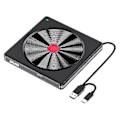 Miniatyrbild 1 av 5: Extern CD/DVD-enhet, USB 3.0 DVD/CD-ROM-läsare, skrivare, brännare för bärbar dator, stationär dator, Windows 11/10/8