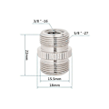 Miniatyrbillede 3 af 5: Ny 5/8\"-27 Han til 1/4\"-20 Hun og 3/8\"-16 Hun Mikrofon Skrue Adapter Dobbelt-ende Nikkel Messing Fremstillet (2 Stykker)