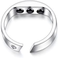Miniatyrbillede 1 af 4: Anti Snore Ring, Forebyg Snorken Ring Indbygget 3 Sundhedsmagneter Åndedræts Stop Snorken Enhed (1 stk, sølv)