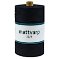 Miniatyrbild 1 av 2: Extra Starkt Mattvarpgarn 12/6 Svart - 500g/Rulle - 100% Ekologiskt Bomullsmatvarpgarn Svart One Size