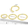 Miniatyrbild 2 av 2: 9k Massivt Gult Guld 10 Mm Klassisk Hängd Segment Clicker Ring