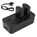 Miniatyrbild 1 av 4: Handkontroll Batteripaket 2 Stycken 800mAh Uppladdningsbara Batterier med USB Laddningsstation för Xbox One X S Series
