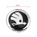 Miniatyrbillede 2 af 4: 4 stk./sæt 60mm Hjulnav Centerkapsel Sort Sølv Pil Logo Badge Dæksel 6 Klips Til Skoda Octavia Superb Rapid Kodiaq Karoq Kamiq