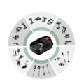 Miniatyrbillede 5 af 5: Adapterkonverter til Bosch 18v lithium-ion batteri Bat618 Bosb18c