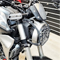 Miniatyrbillede 2 af 5: Motorcykel Forlygtebeskyttelsesgitter Beskytter Forlygte Lampe Mesh Gitter Dæksel Til Cb125r Cb150r Cb2