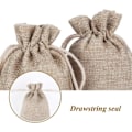Miniatyrbillede 3 af 5: Pakke med 30 Intckwan jute poser, 10x15 cm, små gaveposer med snøre