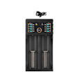 Miniatyrbillede 2 af 5: 1 stk. 2-slot Li-Ion batterioplader + 6 stk. 3,7V 18650 9800MAh batteri til genopladeligt batteri 18650
