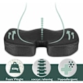 Miniatyrbilde 3 av 4: Pute Memory Foam Ergonomisk Setepute for Kontor Bil 45x35x7cm - WELLNGS
