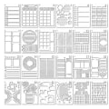 Pikkukuva 1 / 5: 24 kpl Journal-stencilisarja, Ultimate Productivity -stencilit A5-pistevihkoille, Ajan säästäjä