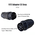 Miniatyrbild 5 av 5: EVSE EV Adapter 32A J1772 Typ 1 till Typ 2 Kontakt EV Adapter