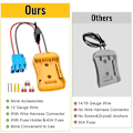 Miniatyrbillede 4 af 5: Power Wheels Adapter til 20v batteri med ledningsnetforbindelse til Peg-perego, 12awg ledning med 40