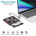Miniatyrbillede 2 af 5: Eksternt Cd Dvd-drev, Usb 3.0 Dvd/cd Rom-læser Brænder Til Bærbar Computer Desktop Pc Windows 11/10/8