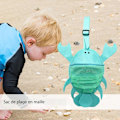 Miniatyrbillede 3 af 5: Lobster Net Strandtaske til Børn, Skalopsamlingspose til Børn, Skalopsækketaske Strandlegetøjs Nettaske til Drenge Piger