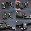 Miniatyrbillede 4 af 5: Bil Carbon Fiber Smart Key Case Cover Holder til Compass Durango Journey Charger