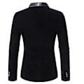 Miniatyrbillede 3 af 5: Mænds Fløjl Blazer Slim Fit Solid Tuxedo Jakke Business Casual Blazer-yujia RED