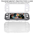 Miniatyrbild 2 av 5: Transparent PC Crystal Shell Skyddande Skal Klar Skyddande Omslag För Nintend Switch Lite Spelkonsol Stöd